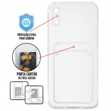 Capa para Samsung Galaxy A01 - Silicone TPU Premium Case Card Transparente